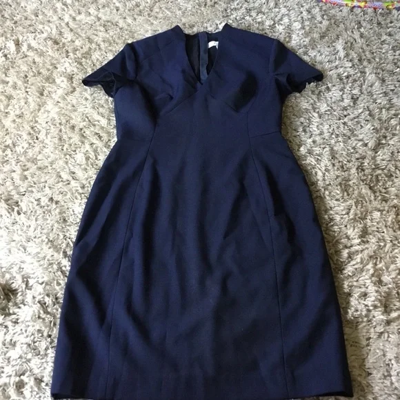Reiss size 8  Elegant Navy Blue Dress - Picture 3 of 13